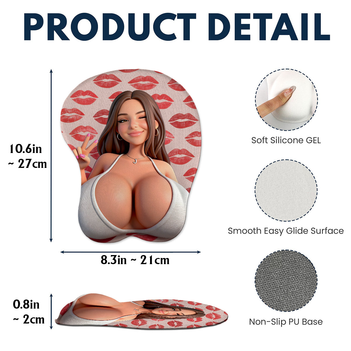 Custom Any Photo - Personalized Spicy Couple 3D Mouse Pad