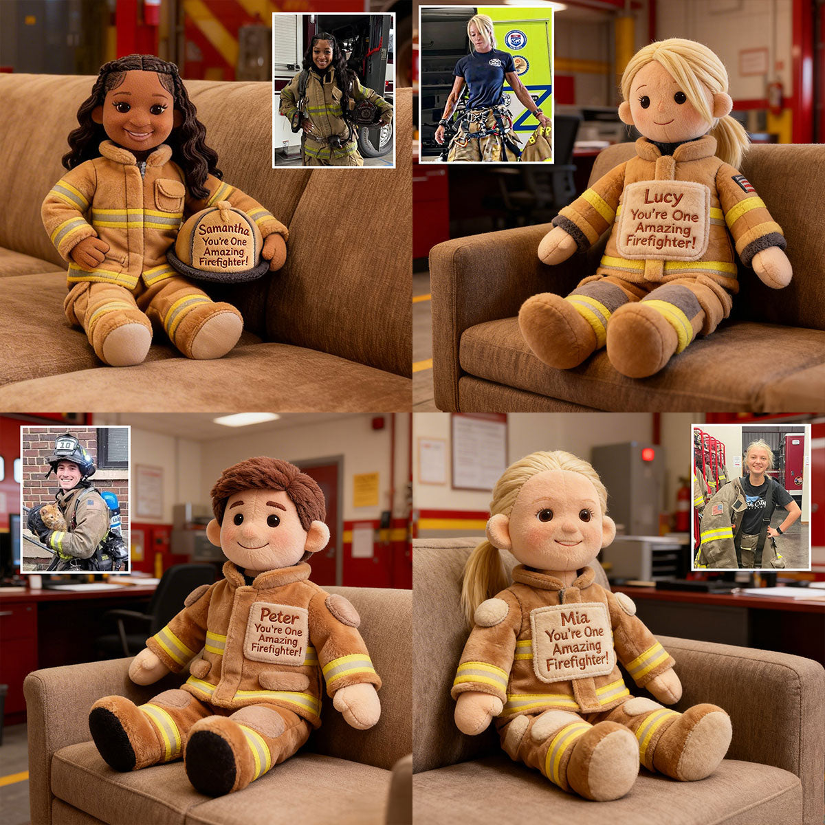 You Are One Amazing Firefighter - Personalized Firefighter Premium Faux Fur Pillow