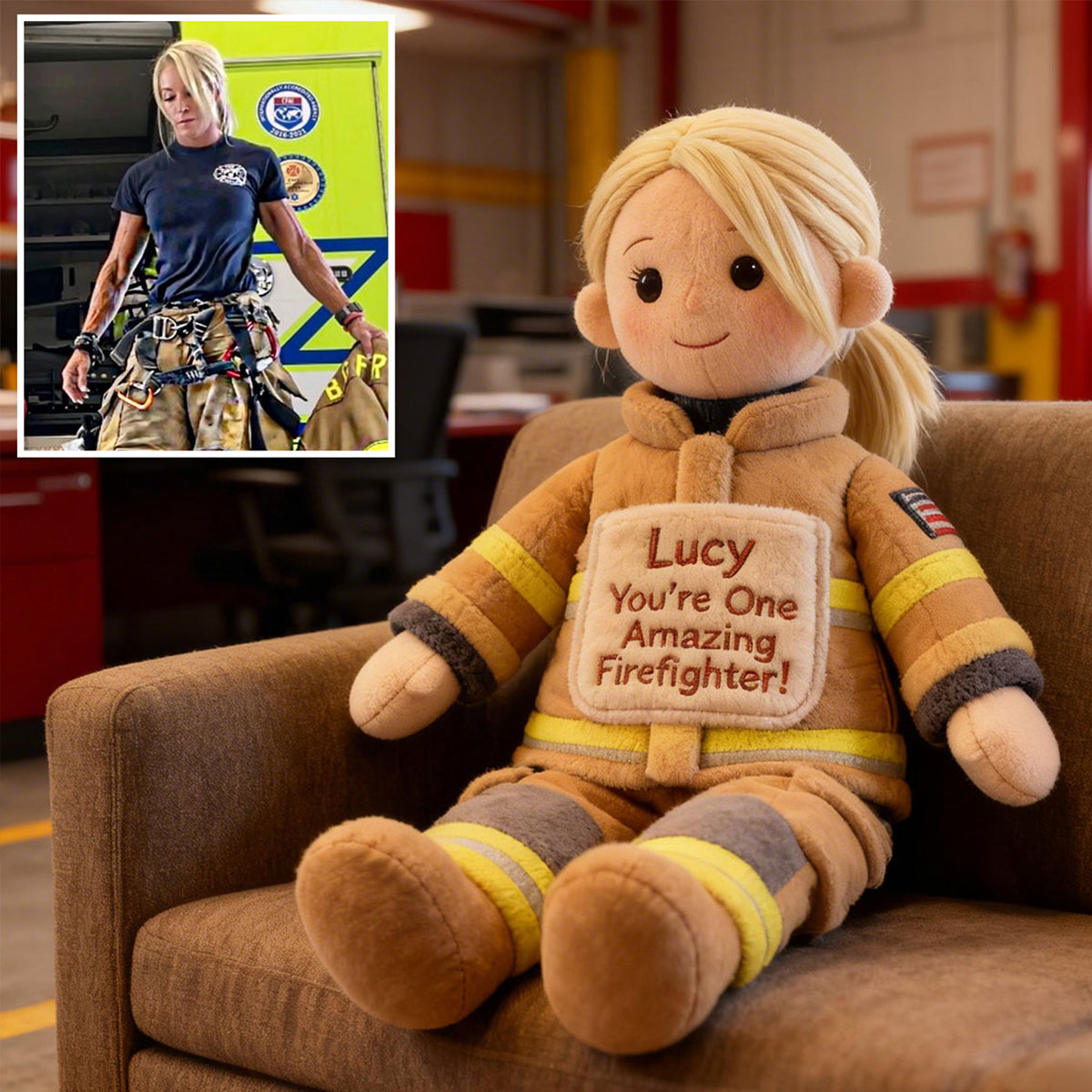 You Are One Amazing Firefighter - Personalized Firefighter Premium Faux Fur Pillow