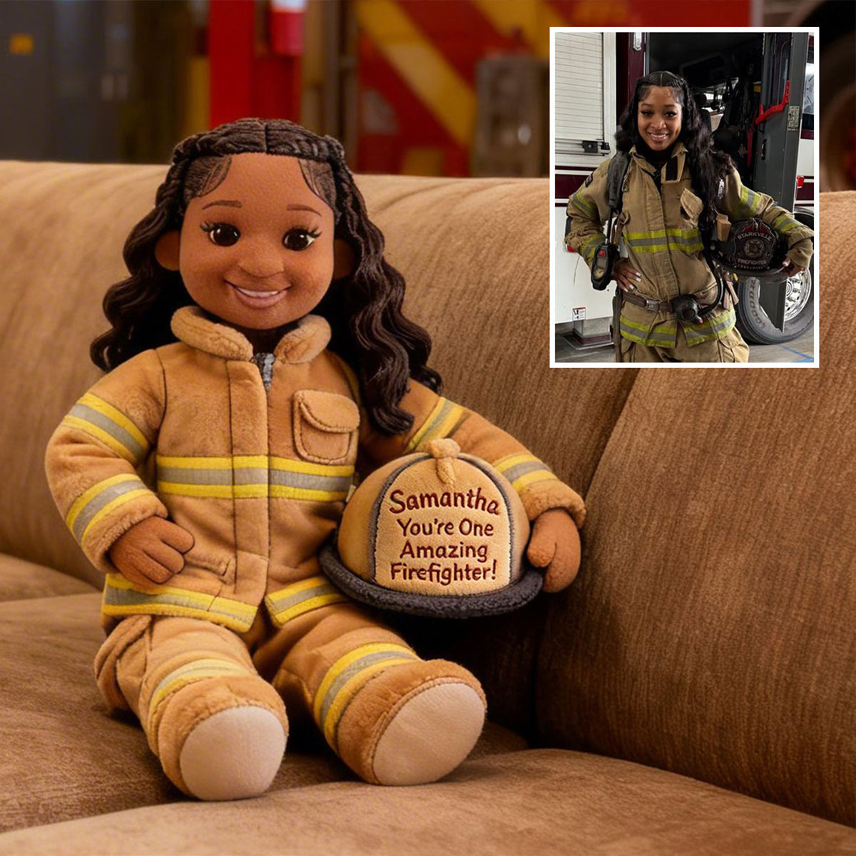 You Are One Amazing Firefighter - Personalized Firefighter Premium Faux Fur Pillow