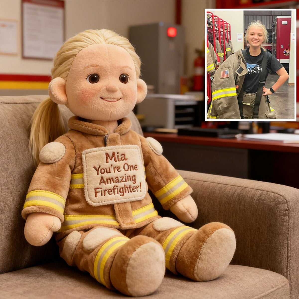 You Are One Amazing Firefighter - Personalized Firefighter Premium Faux Fur Pillow