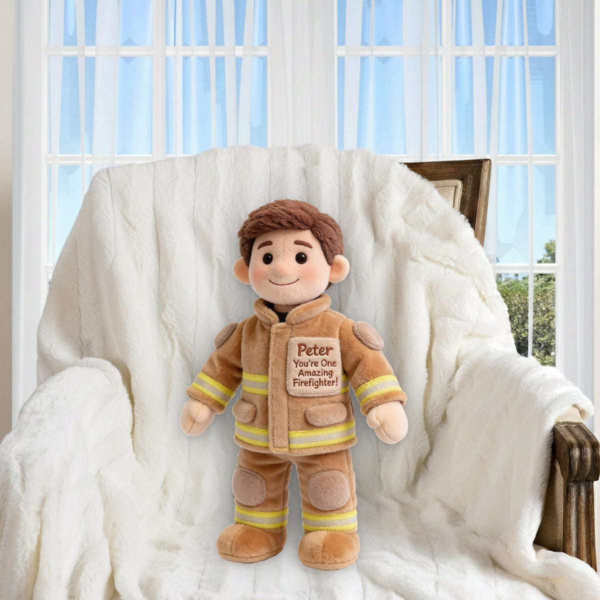 You Are One Amazing Firefighter - Personalized Firefighter Premium Faux Fur Pillow