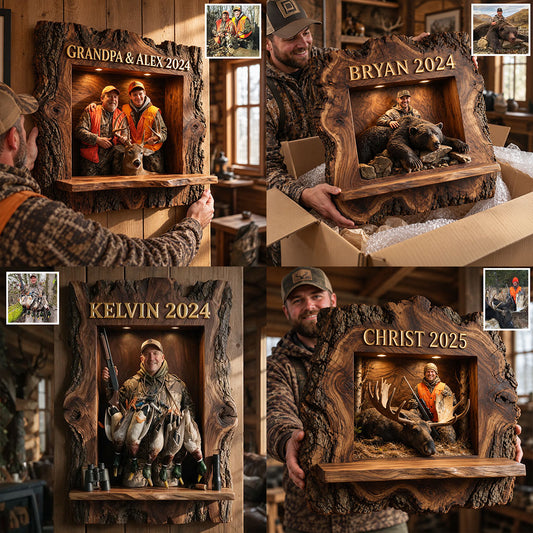Hunting Season - Personalized Hunting Wooden Floating Shelf