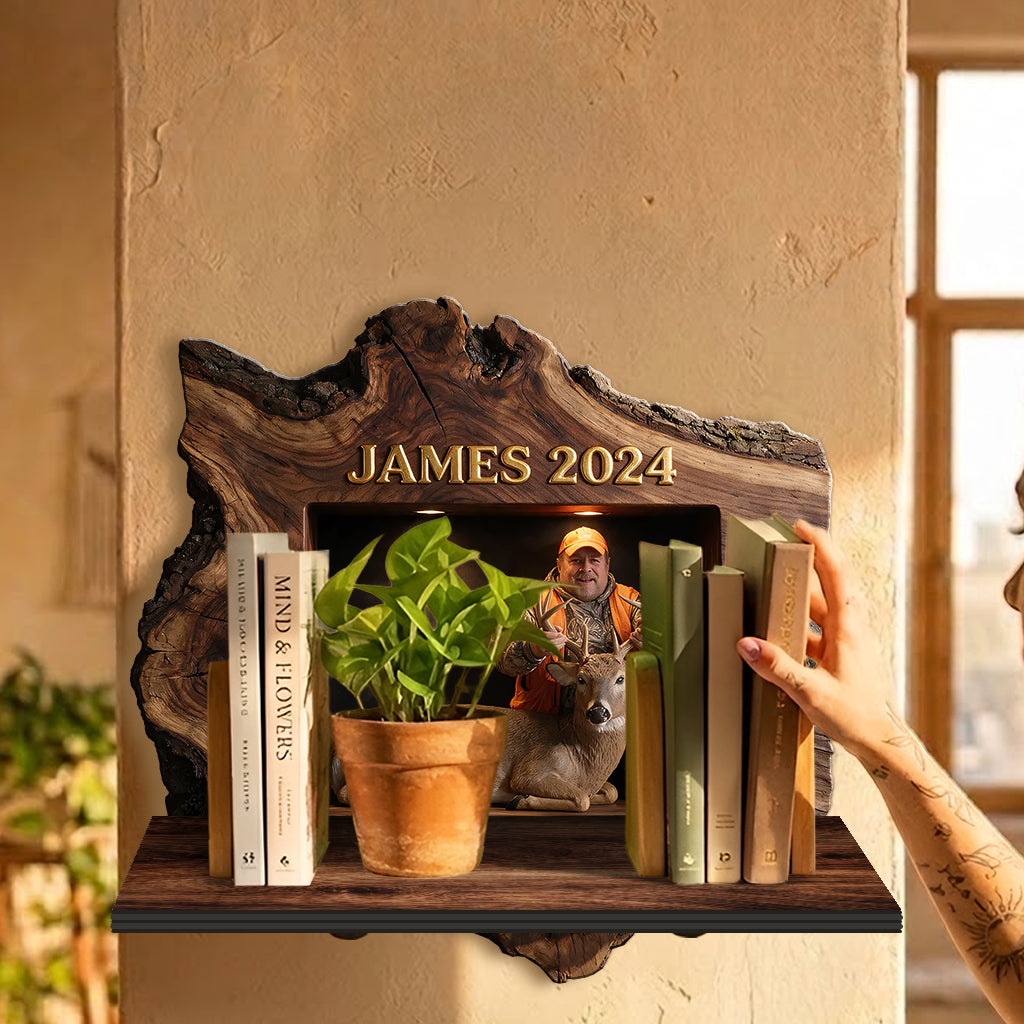 Hunting Season - Personalized Hunting Wooden Floating Shelf