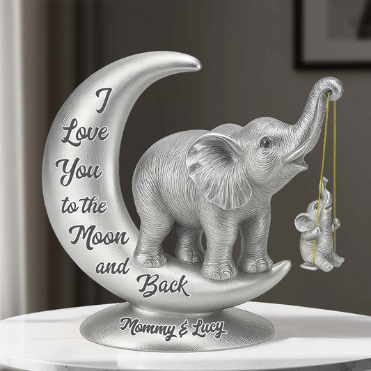 Elephant Mom Grandma - Personalized Daughter Custom Shaped Acrylic Plaque
