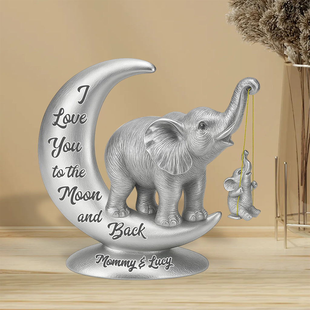 Elephant Mom Grandma - Personalized Daughter Custom Shaped Acrylic Plaque