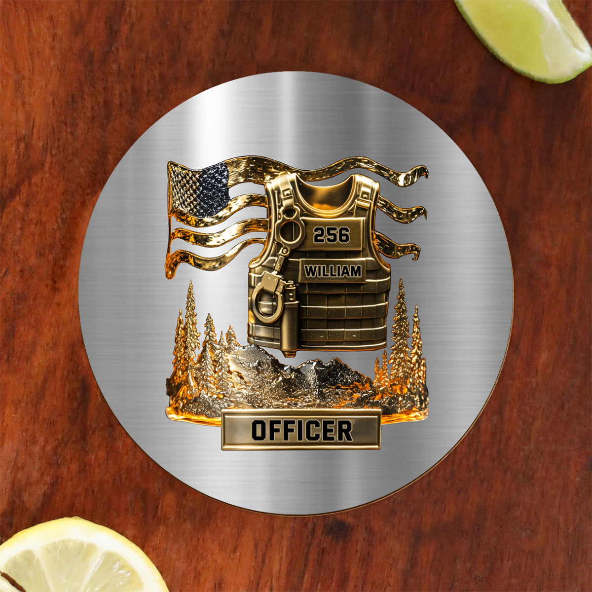 Serve And Protect - Personalized Police Officer Whiskey Glass