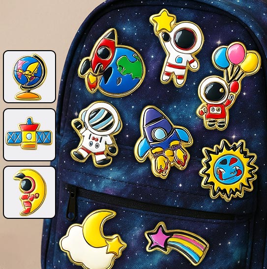 Cute Astronaut Pin Collection - Personalized Kid Pin
