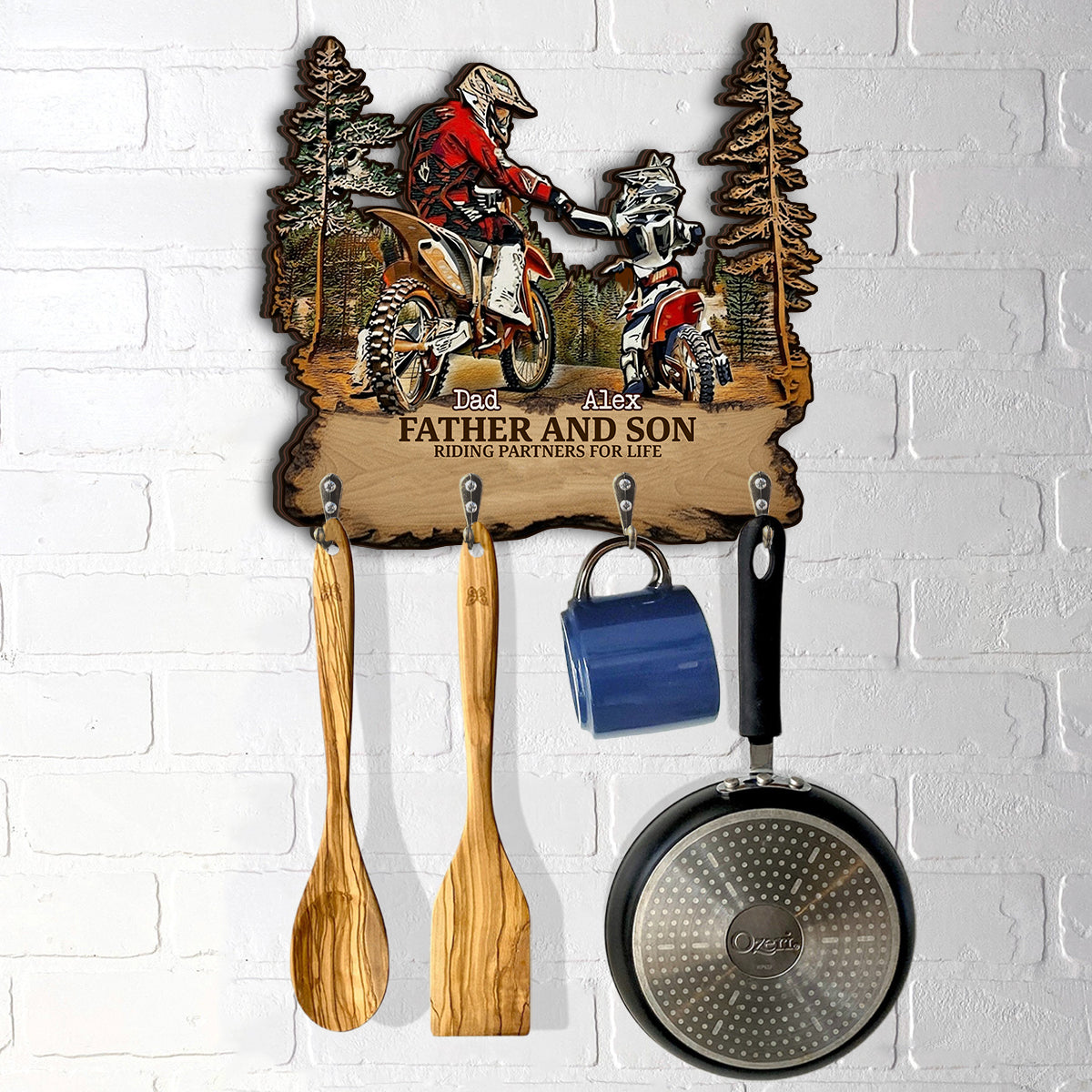 Best Riding Partners For Life - Personalized Dirt Bike Custom Shaped Hanging Rack