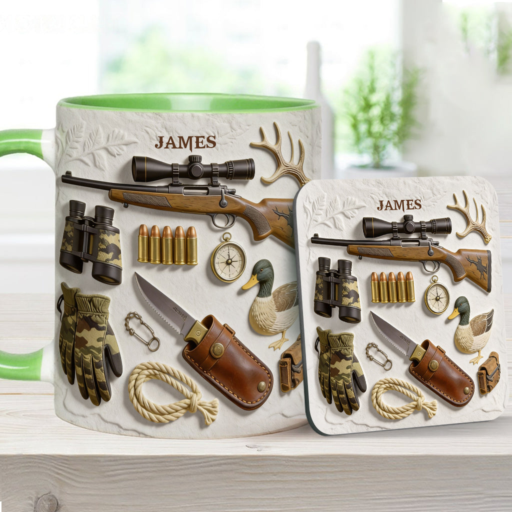 Love Hunting - Personalized Hunting Accent Mug & Coaster