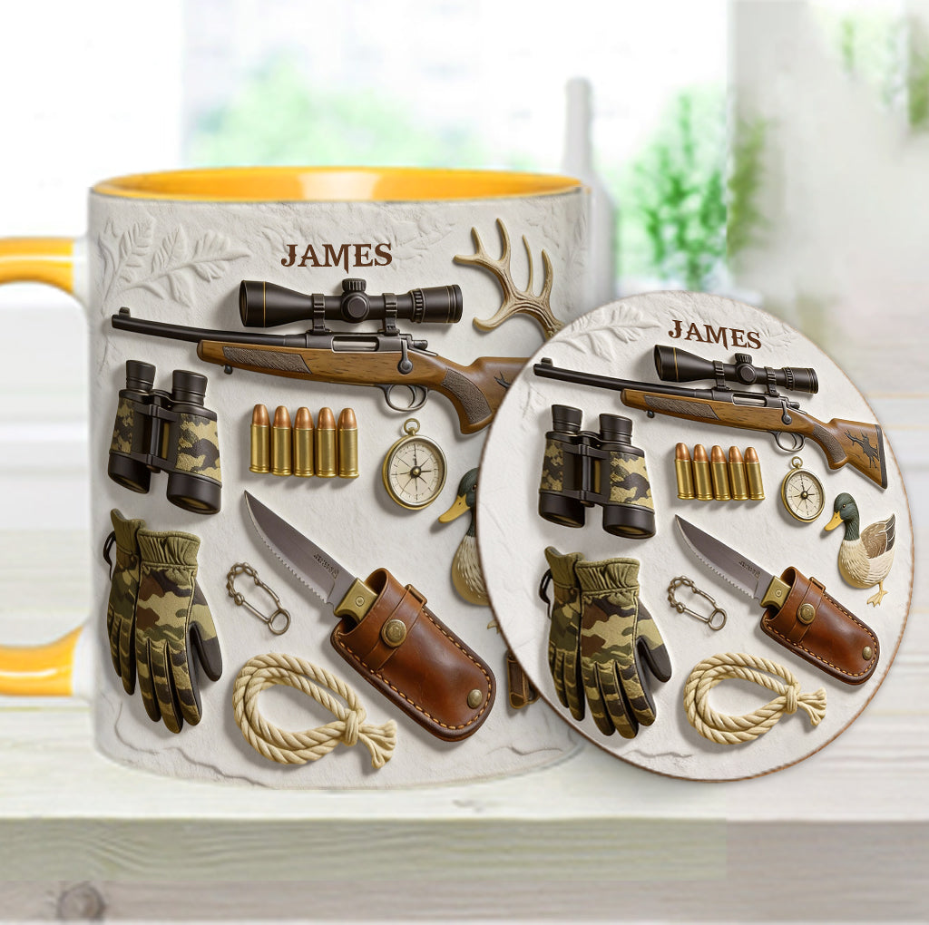 Love Hunting - Personalized Hunting Accent Mug & Coaster