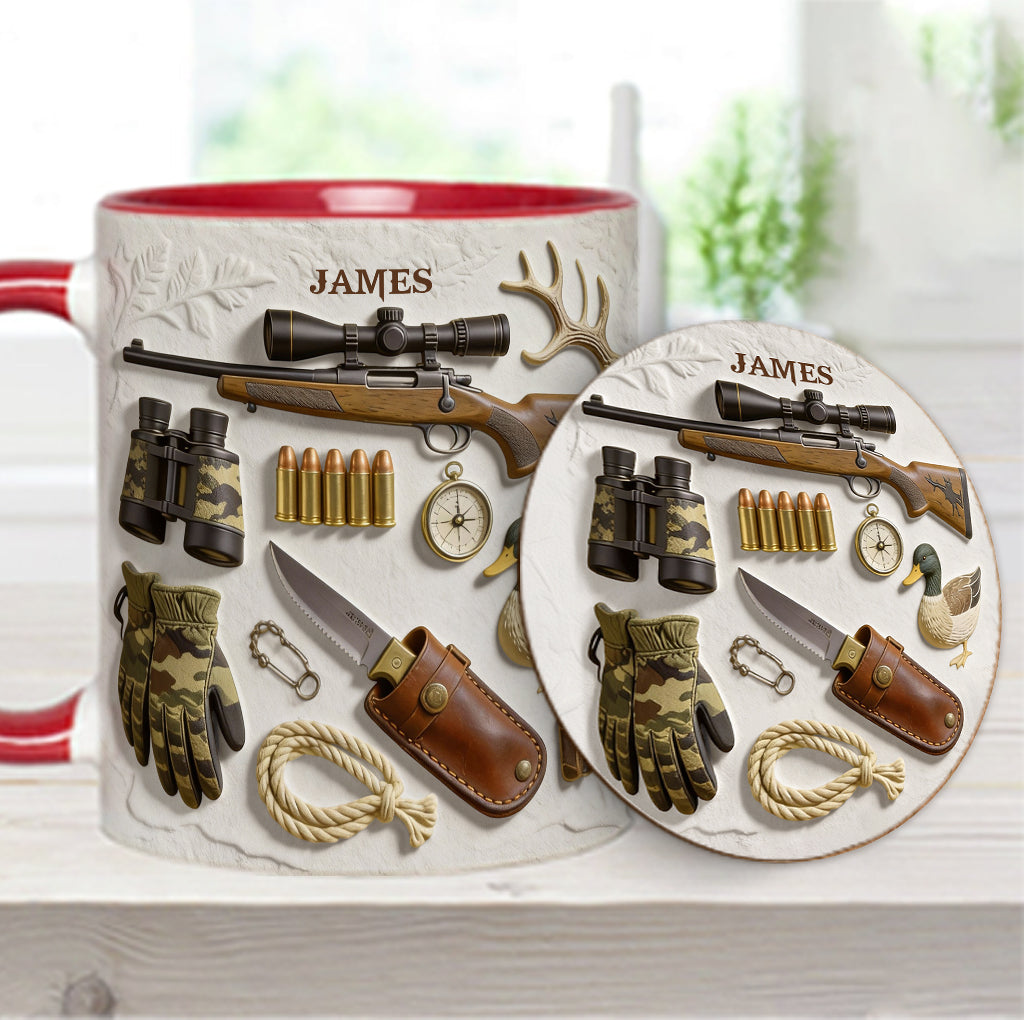 Love Hunting - Personalized Hunting Accent Mug & Coaster