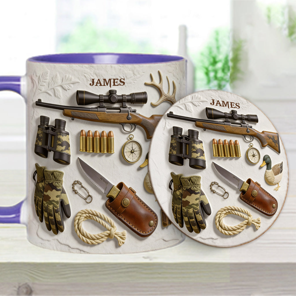 Love Hunting - Personalized Hunting Accent Mug & Coaster