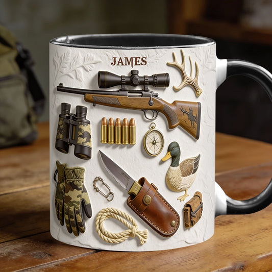 Love Hunting - Personalized Hunting Accent Mug & Coaster