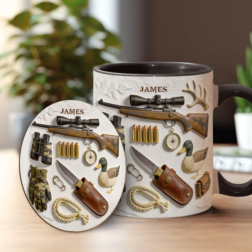 Love Hunting - Personalized Hunting Accent Mug & Coaster