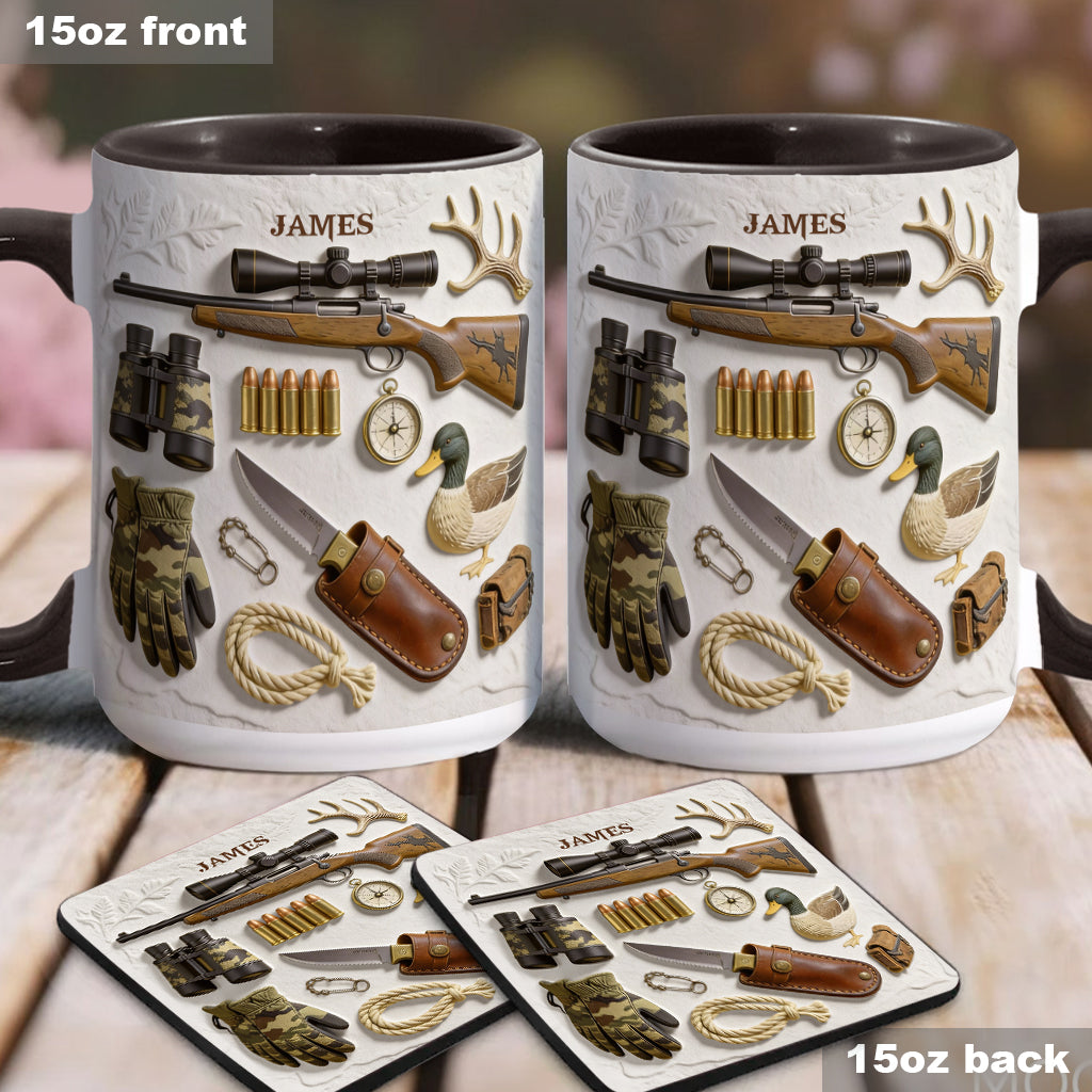 Love Hunting - Personalized Hunting Accent Mug & Coaster