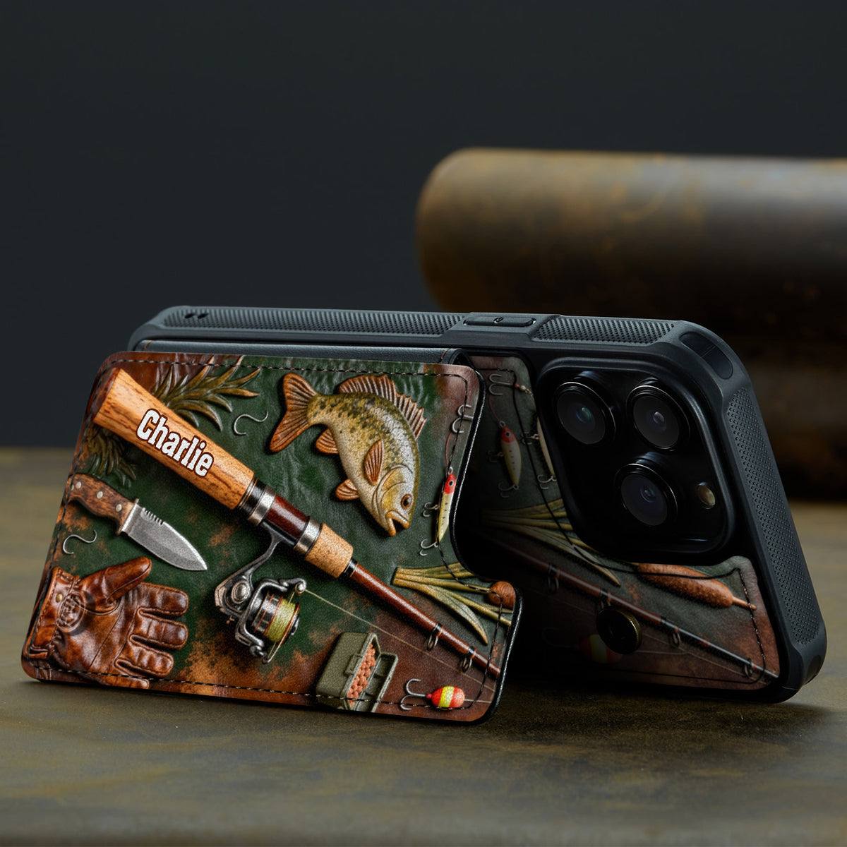 Love Fishing - Personalized Fishing Fully Printed Wallet Phone Case