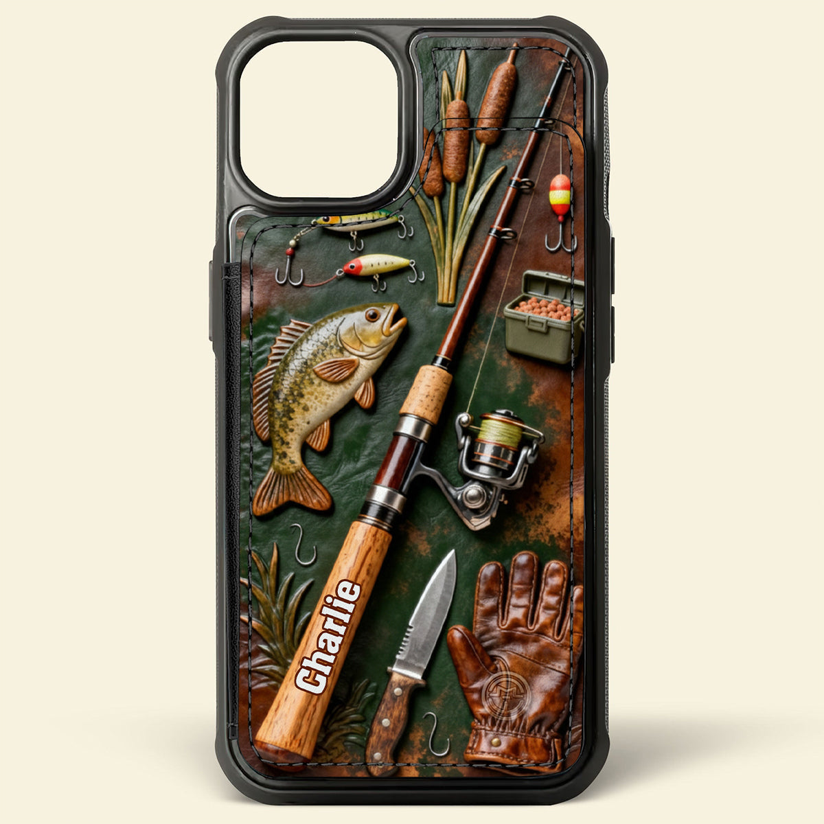 Love Fishing - Personalized Fishing Fully Printed Wallet Phone Case
