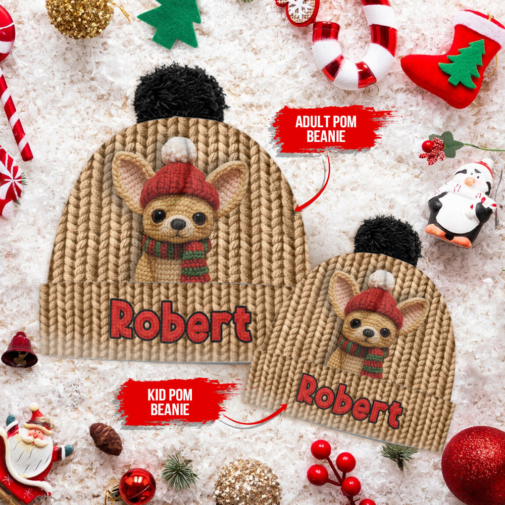 Christmas Dog - Personalized Dog Beanie Hat