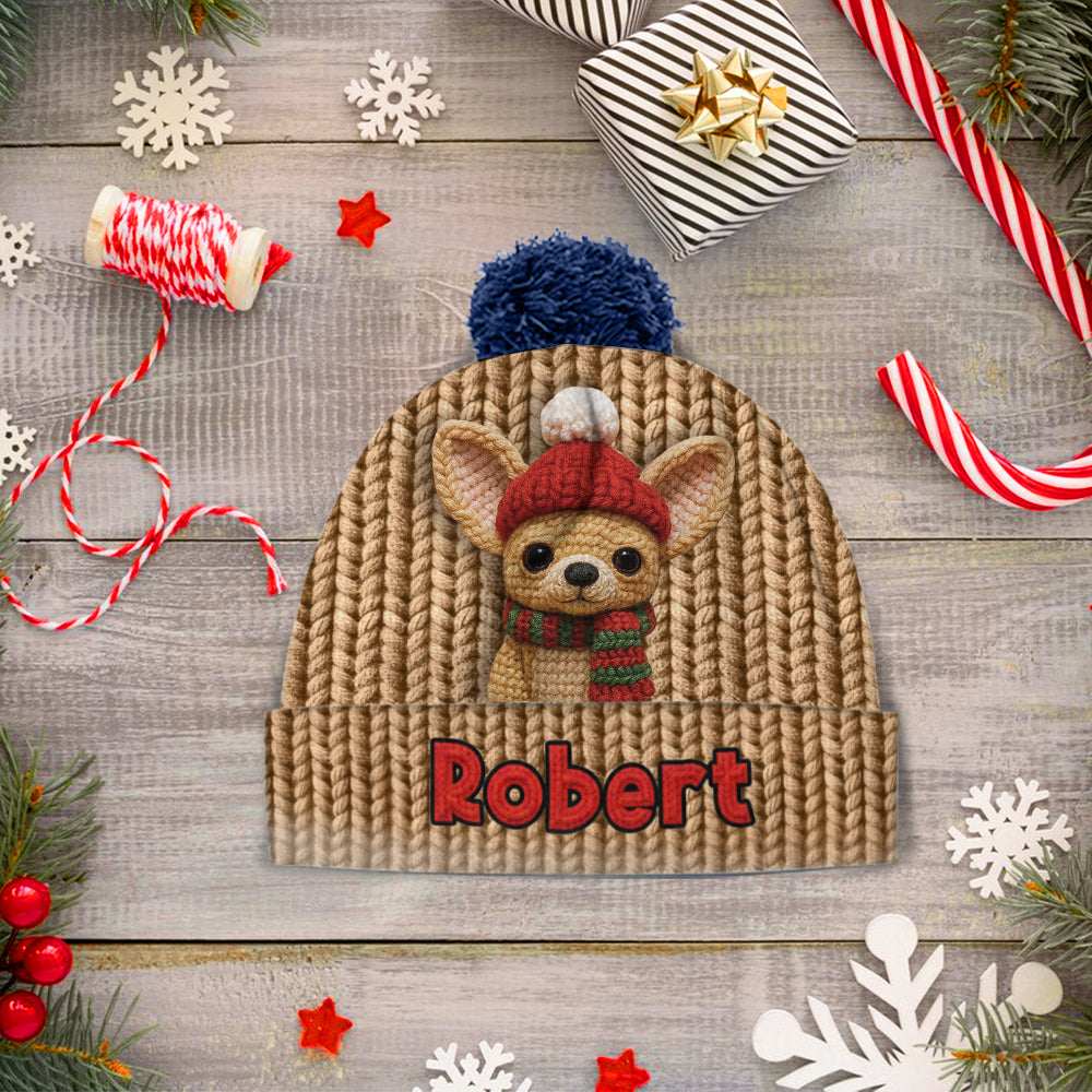 Christmas Dog - Personalized Dog Beanie Hat