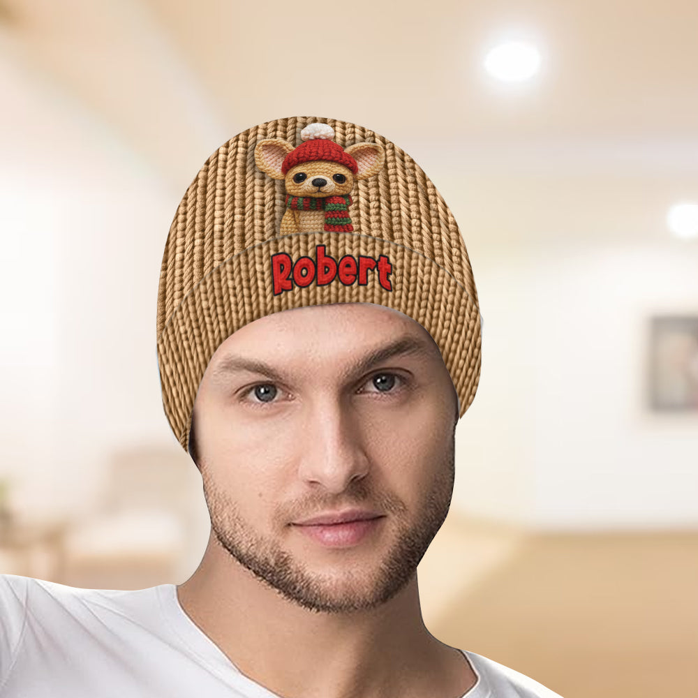 Christmas Dog - Personalized Dog Beanie Hat