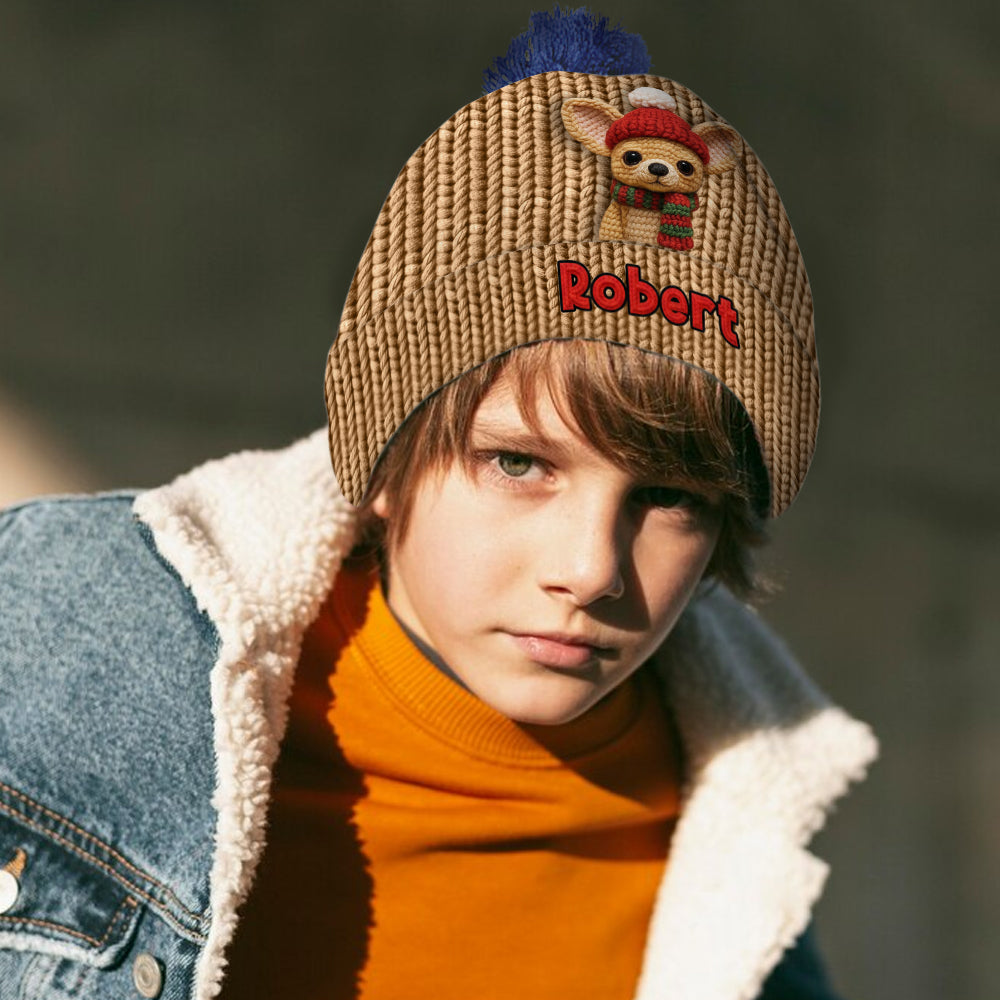 Christmas Dog - Personalized Dog Beanie Hat