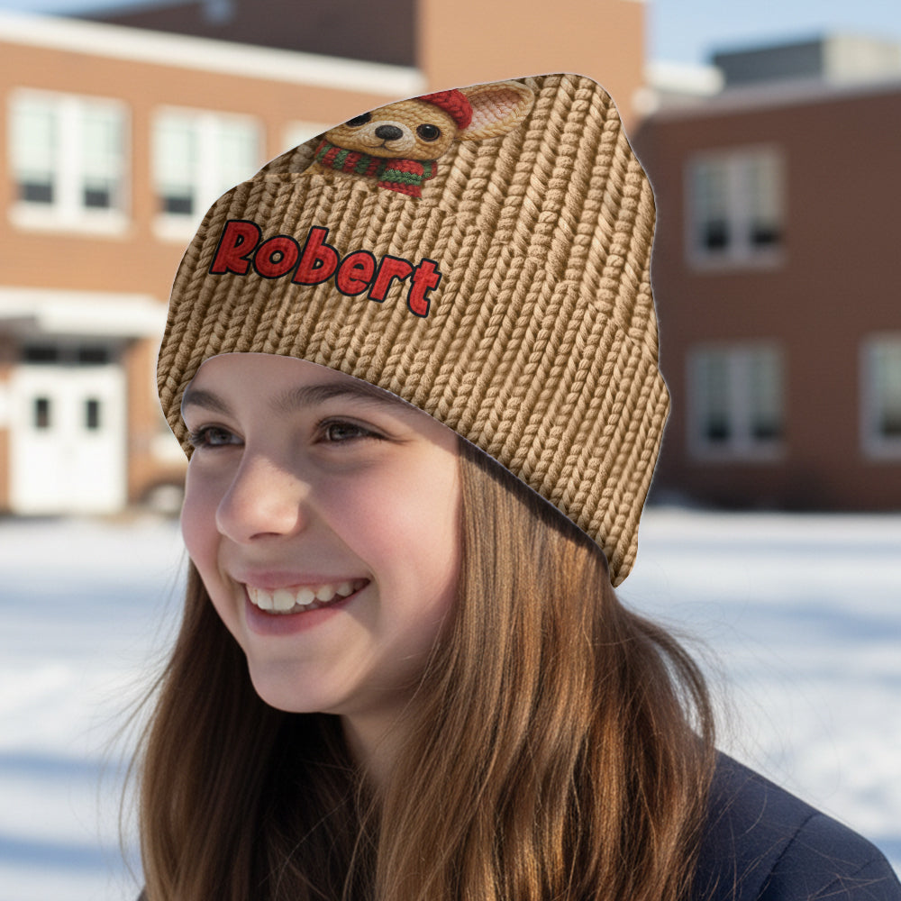 Christmas Dog - Personalized Dog Beanie Hat