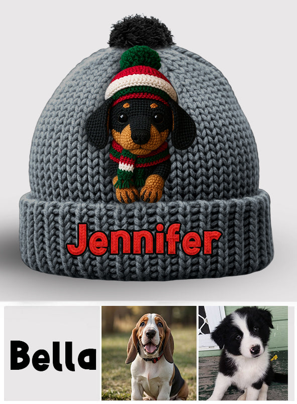 Christmas Dog - Personalized Dog Beanie Hat