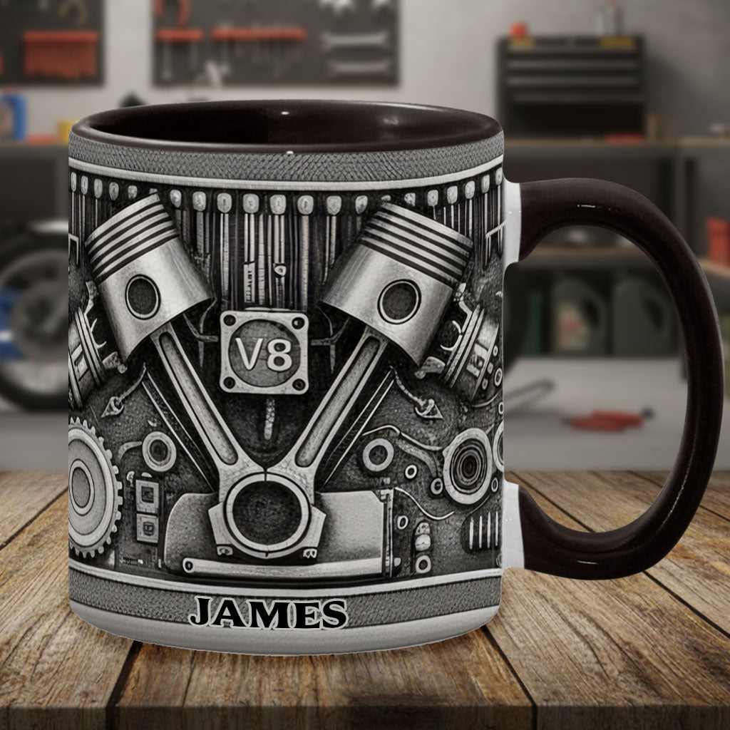 Mechanic Lovers - Personalized Car Lover Accent Mug & Coaster