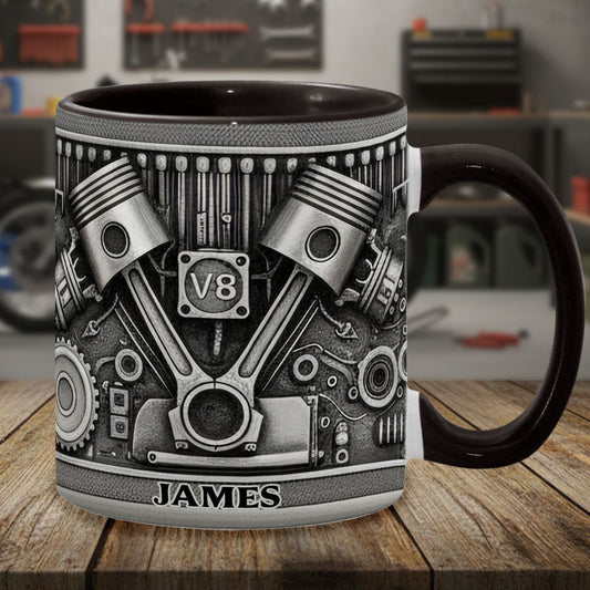 Mechanic Lovers - Personalized Car Lover Accent Mug & Coaster