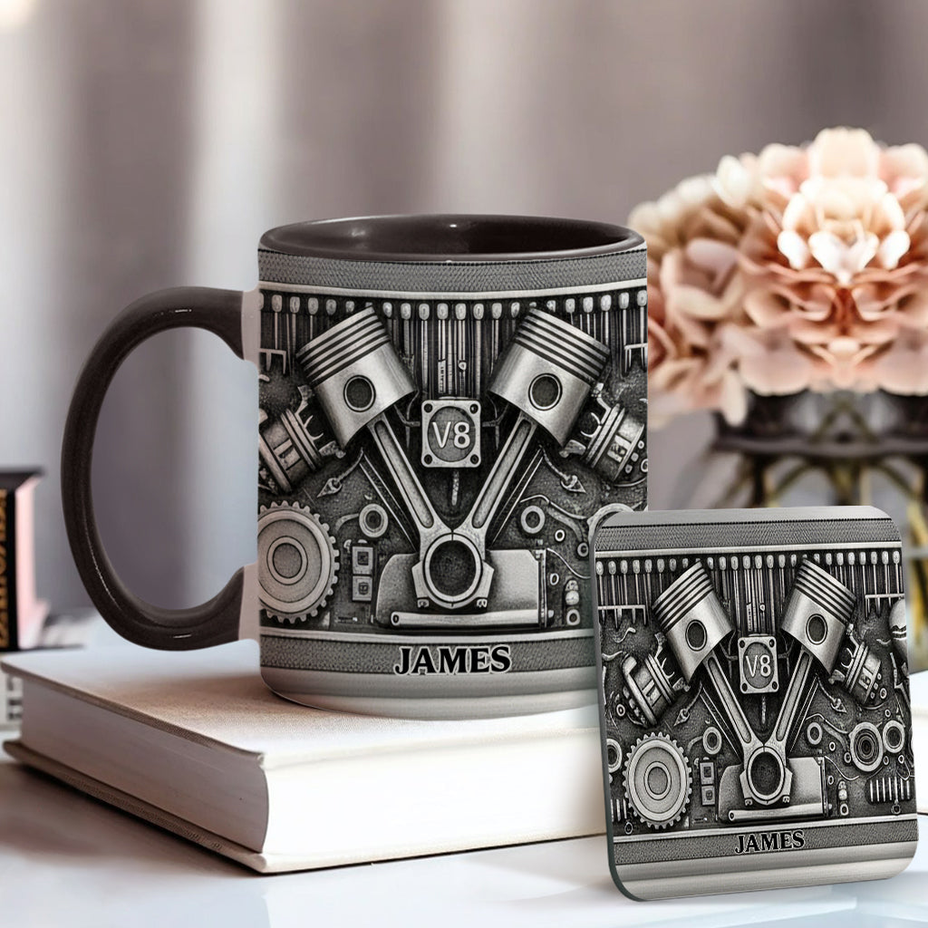 Mechanic Lovers - Personalized Car Lover Accent Mug & Coaster