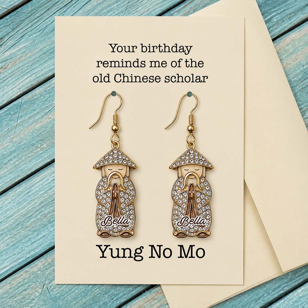 Happy Birthday - Personalized Birthday Earrings With Card