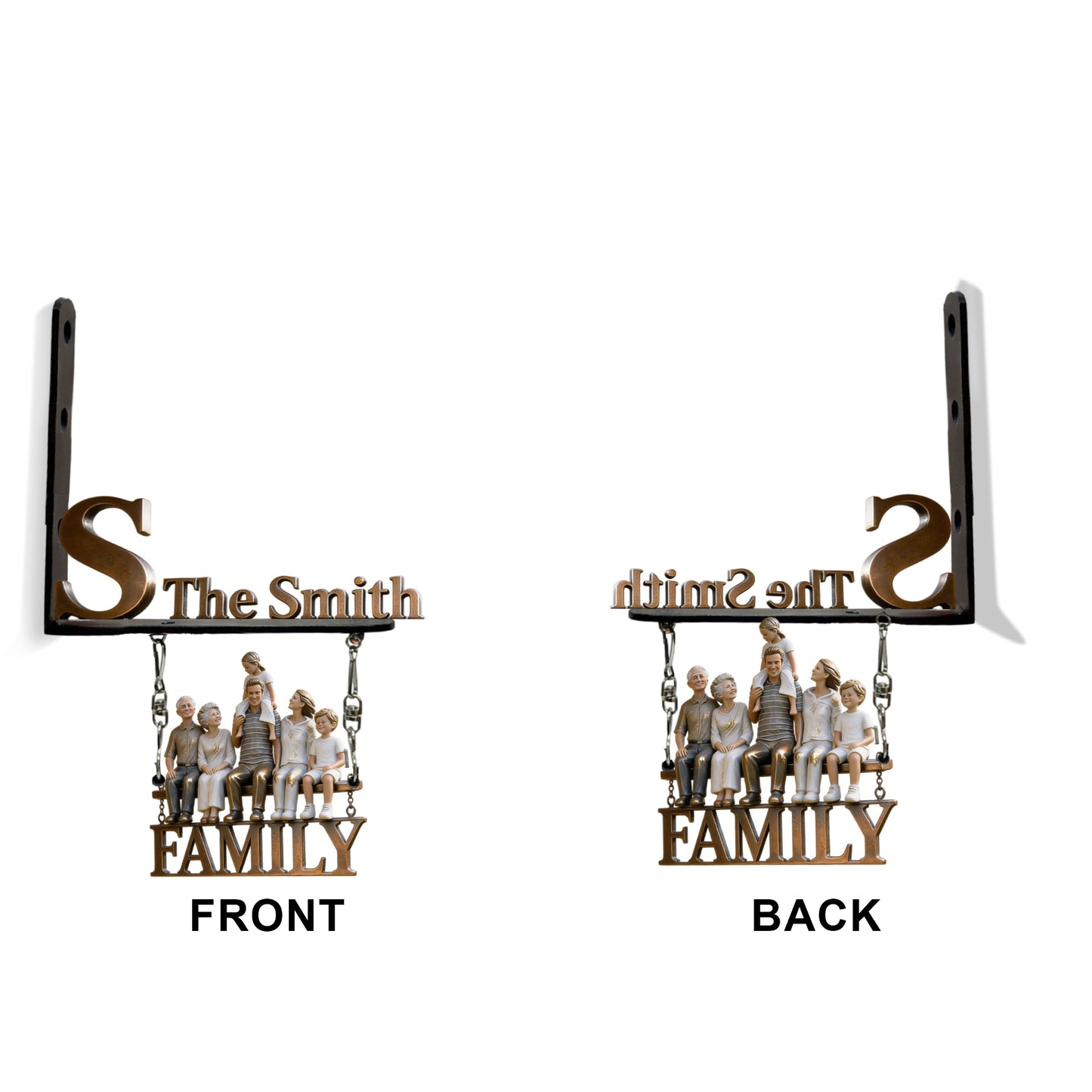 Initial Letter, Custom From Photo - Personalized Family Wooden Wall Mount Sign