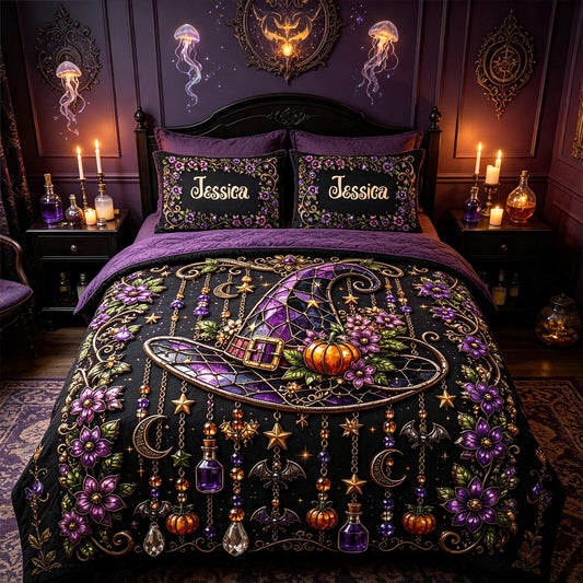 Die Hexe - Personalisierbares Hexen-Bettwäsche-Set