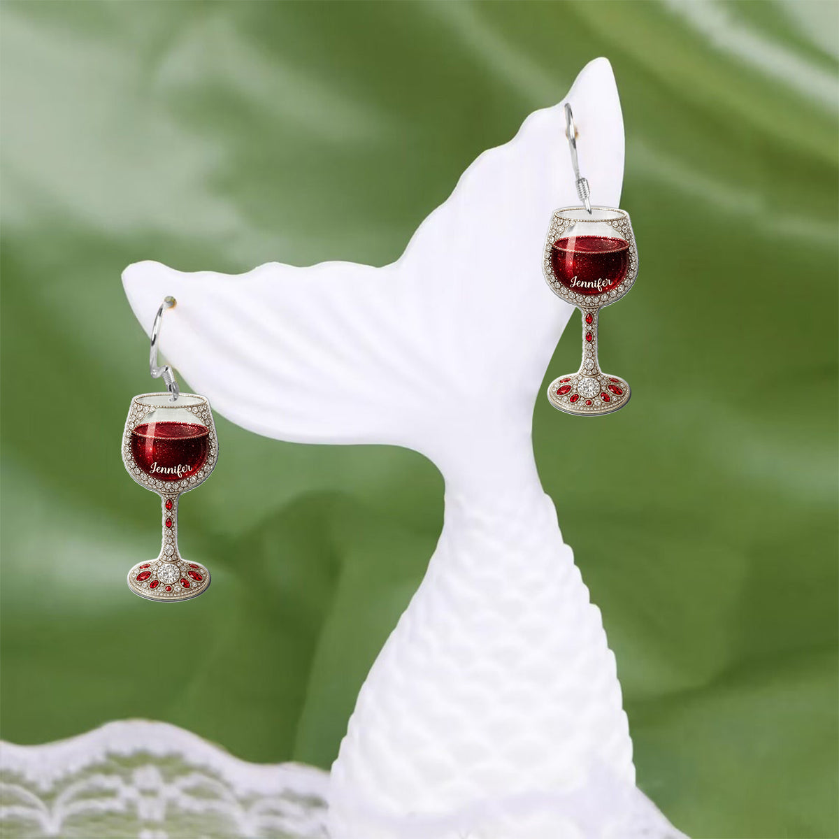 Boucles d'oreilles personnalisées Love Wine - Le vin