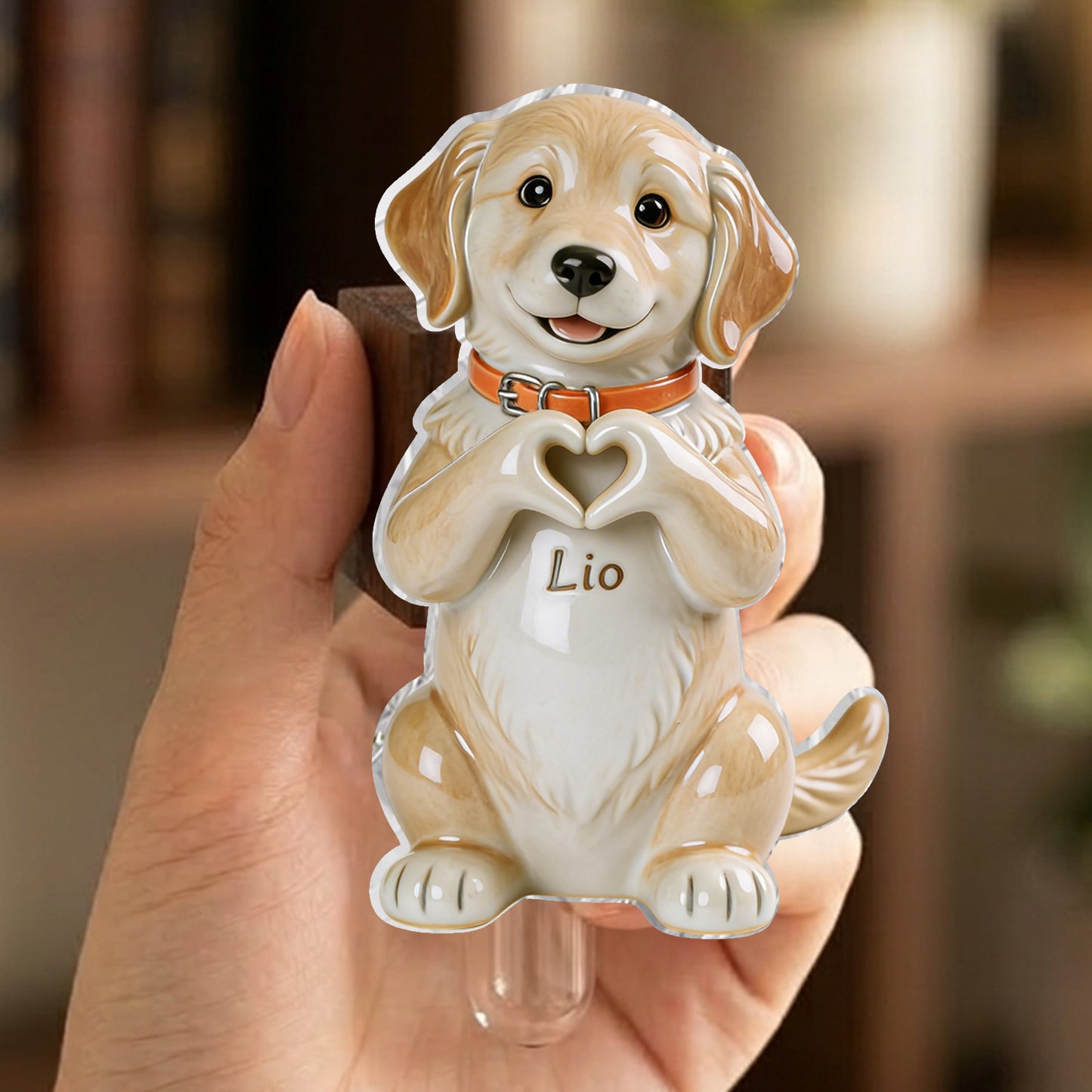Any Pet Photo - Personalized Dog Magnetic Flower Vase