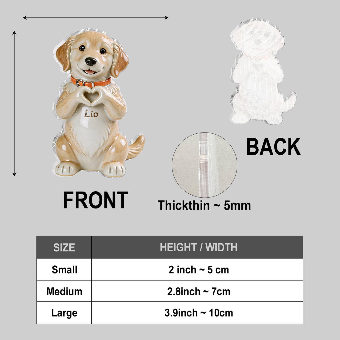 Any Pet Photo - Personalized Dog Magnetic Flower Vase