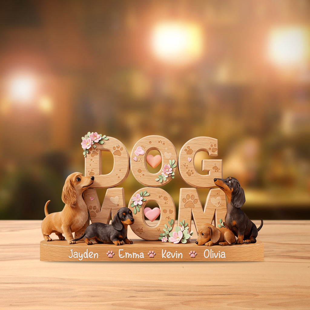 Dog Mom - Personalized Dog Custom Shaped Acrylic Plaque