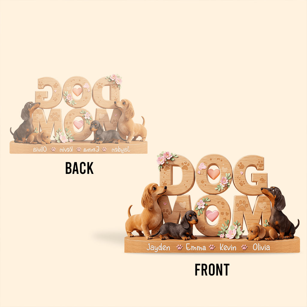 Dog Mom - Personalized Dog Custom Shaped Acrylic Plaque