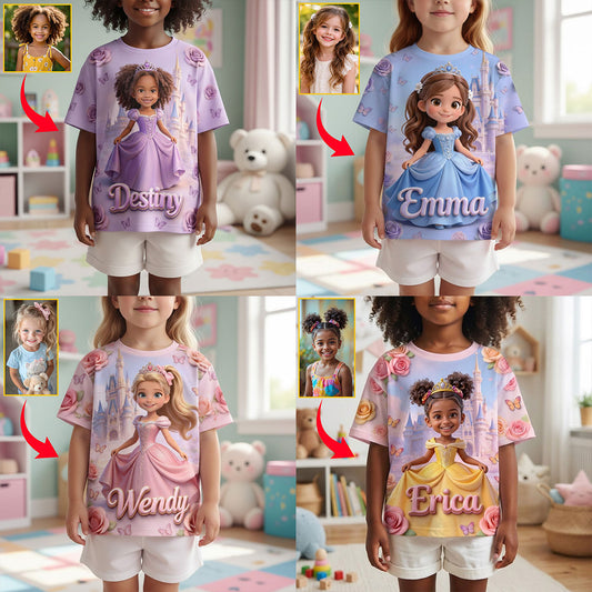 T-shirt enfant personnalisé avec n'importe quelle photo - Cadeau idéal pour les enfants