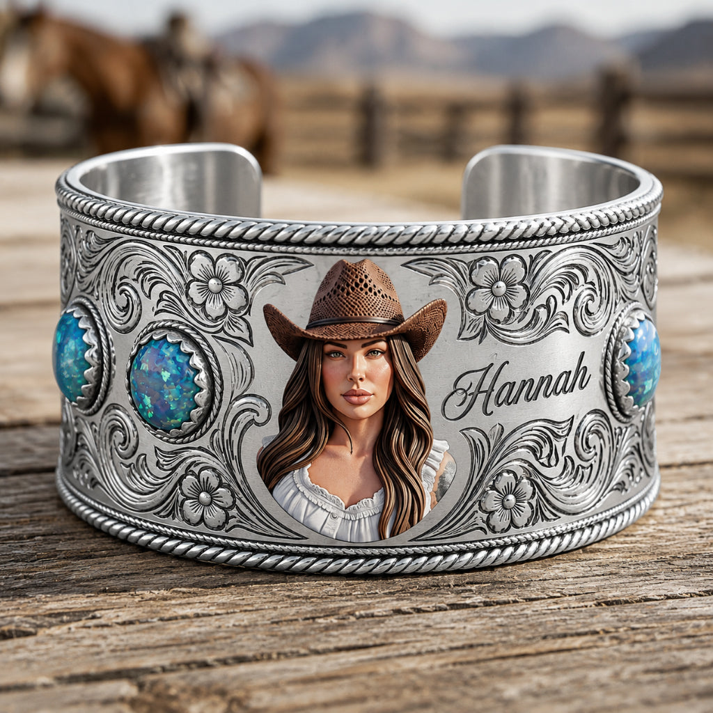 Cowgirl Must-Have - Personalisierbares Cowgirl-förmiges Armreif