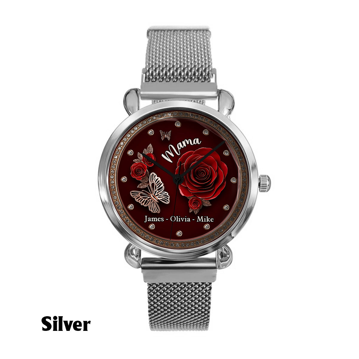 Mama Rose Flower - Personalized Mother Women Hand Watch