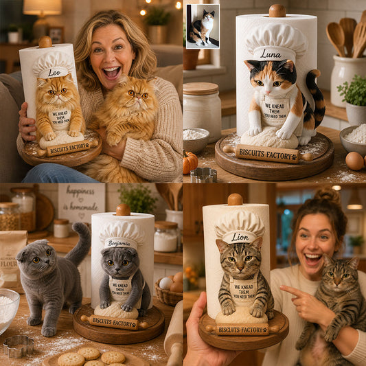 Biscuits Factory - Personalisierter Katzen-Papierhandtuchständer