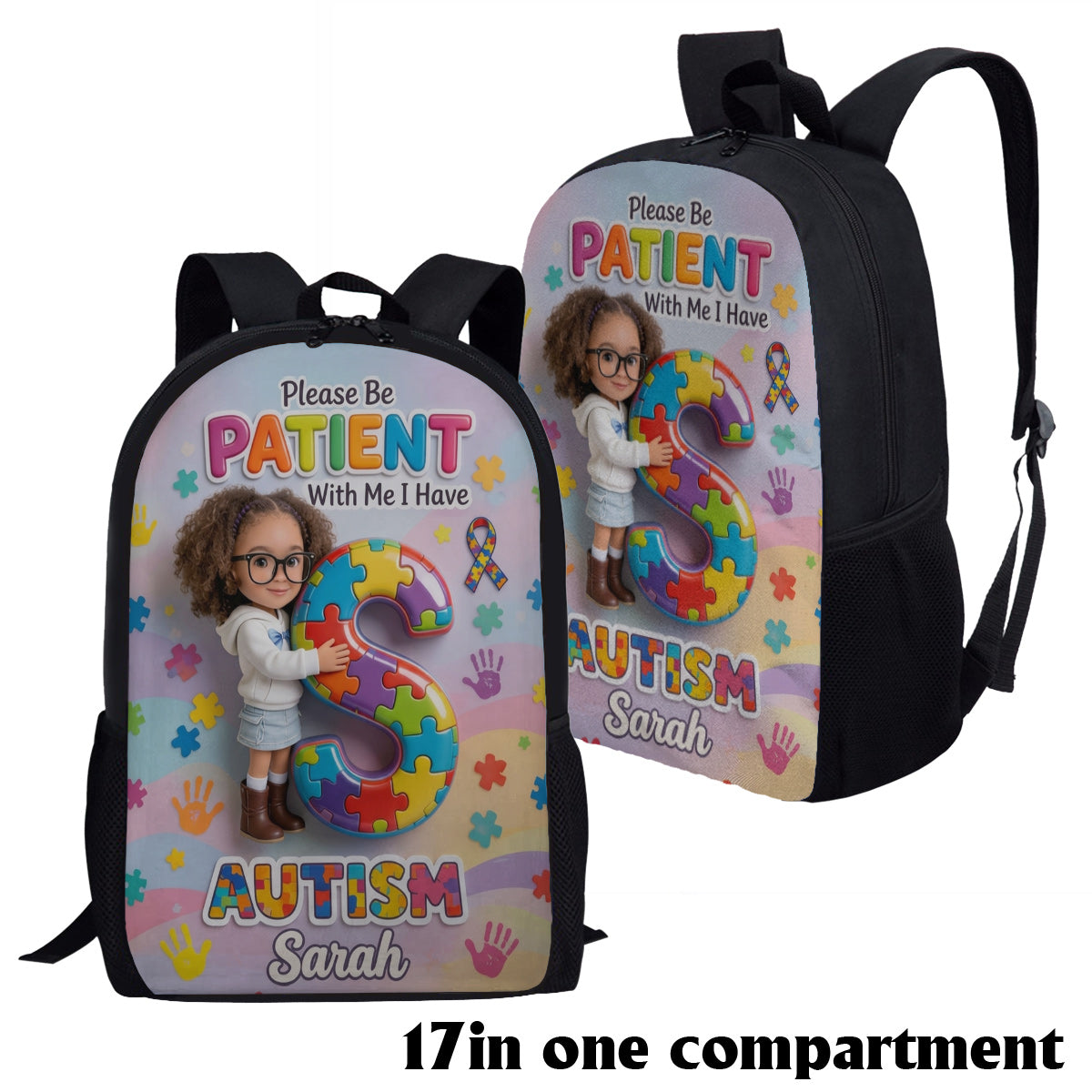 Be Kind - Personalized Autism Awareness Multifunctional Backpack
