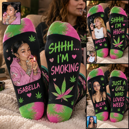 Chut... Je suis High - Chaussettes Personnalisées