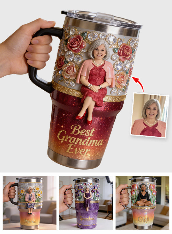 Beste Oma aller Zeiten, Perfekt für Mama, Nana - Personalisierter Oma-Becher mit Griff