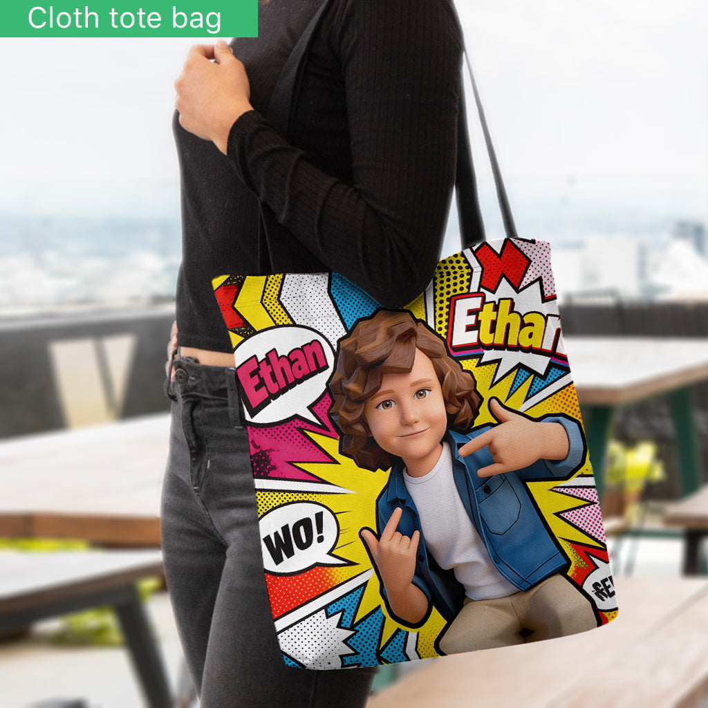 Popart Stil Individuell Vom Foto - Personalisierte Kindertasche