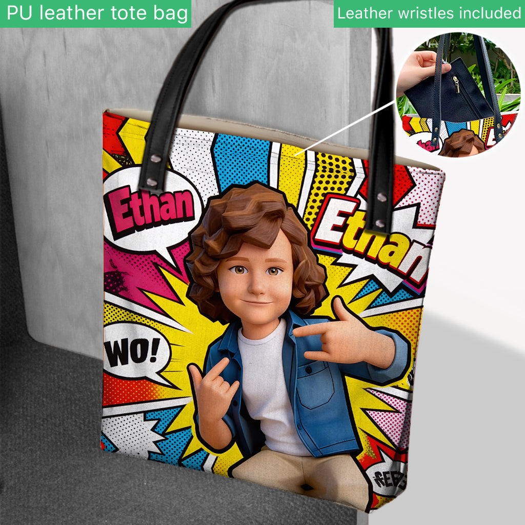 Popart Stil Individuell Vom Foto - Personalisierte Kindertasche