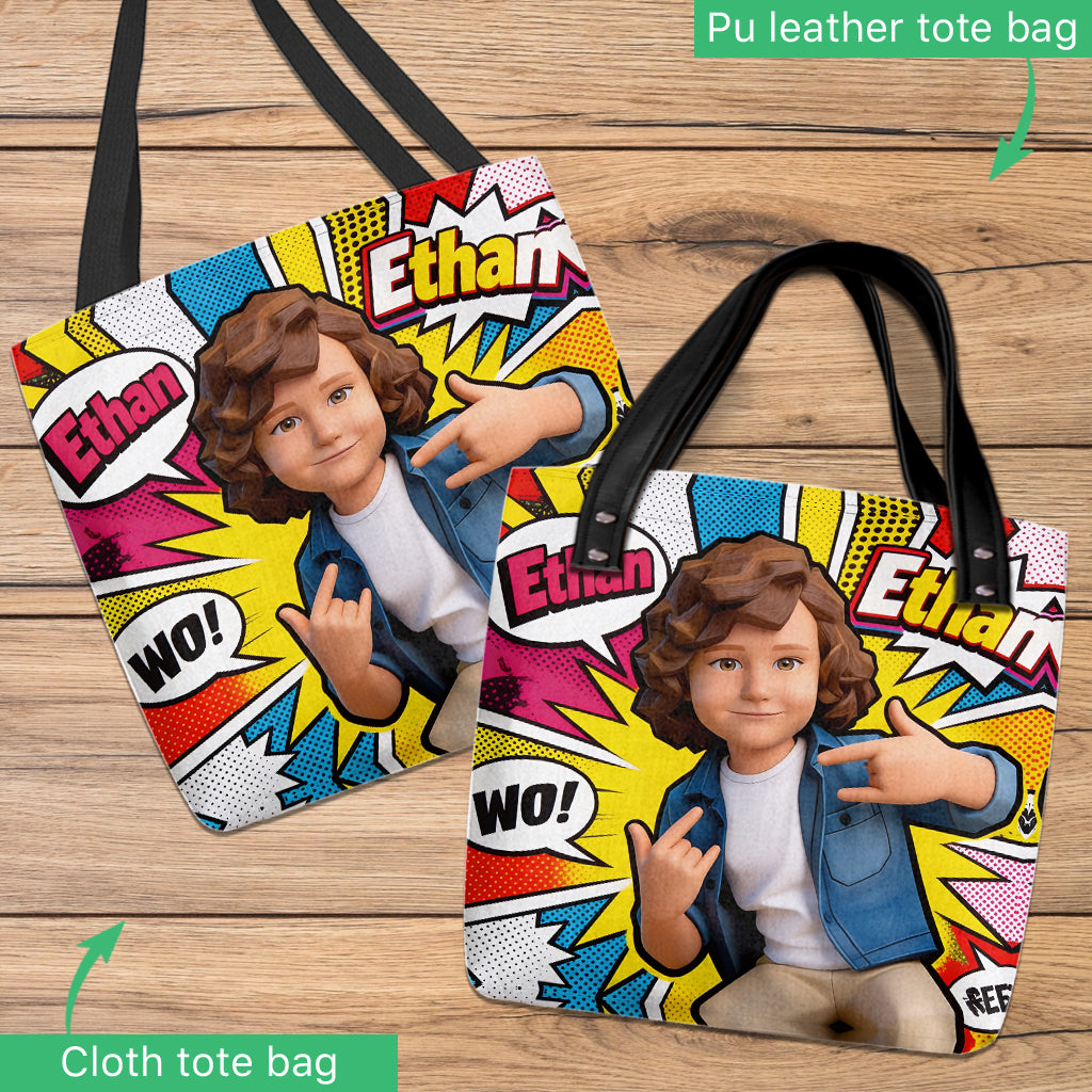 Popart Stil Individuell Vom Foto - Personalisierte Kindertasche