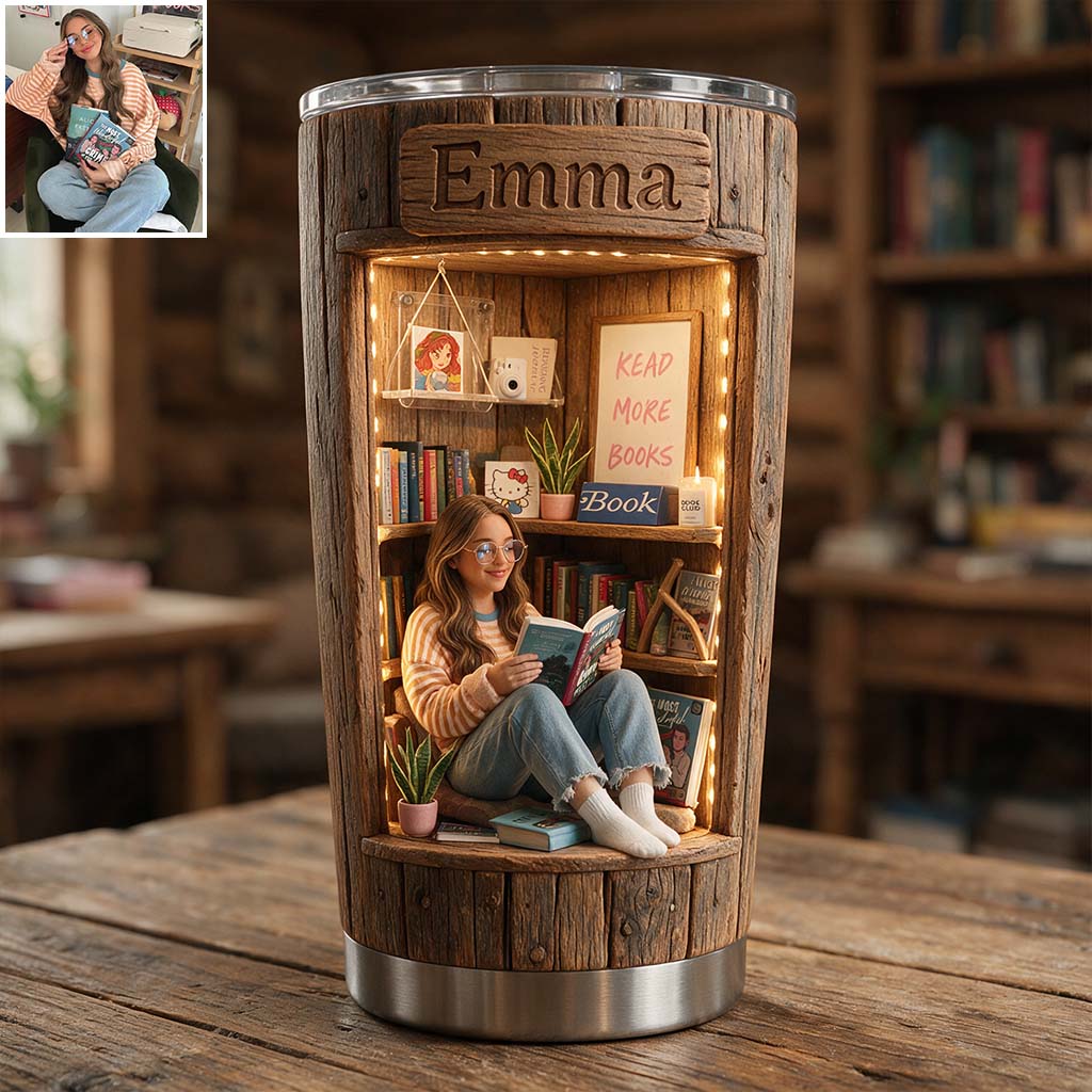 Just A Girl Who Loves Books - Personalized Book Tumbler